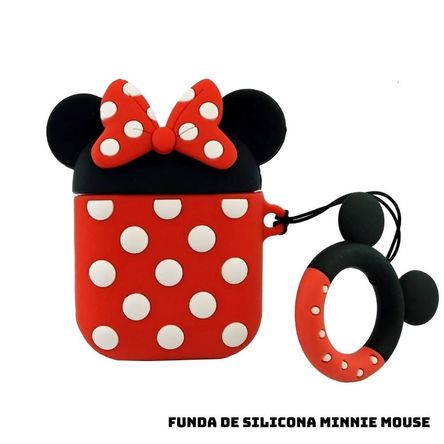 Carcasa de silicona para Airpods de Apple generación 1 y 2 diseño de MINNIE MOUSE