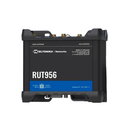 ROUTER CELLULAR TELTONIKA RUT956 4G LTE 150MBPS DOBLE SIM 4X RJ45 10/100 MBPSP/N: RUT956