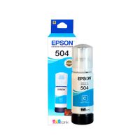 TINTA EPSON 504 COLOR CIAN HASTA 6000 PAGINAS 70 ML PARA ECOTANK L4150  L4160 PN T504220 AL