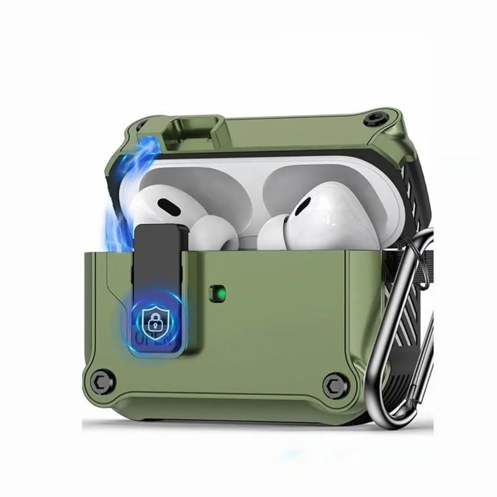 Funda Estuche Case Magnetico para Airpods 4 Verde Funda Estuche Case Magnetico para Airpods 4 Verde