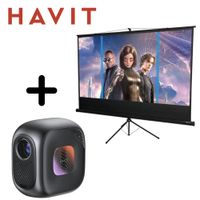 Combo HAVIT Proyector PJ215PRO 250 ansi + Ecram PS100