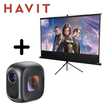 Combo HAVIT Proyector PJ215PRO 250 ansi + Ecram PS100 Combo HAVIT Proyector PJ215PRO 250 ansi + Ecram PS100