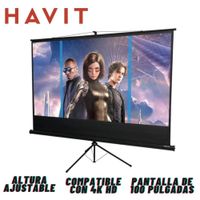 Ecran De Proyección De 100"" HAVIT PS 100 Enrollable Incluye Trípode