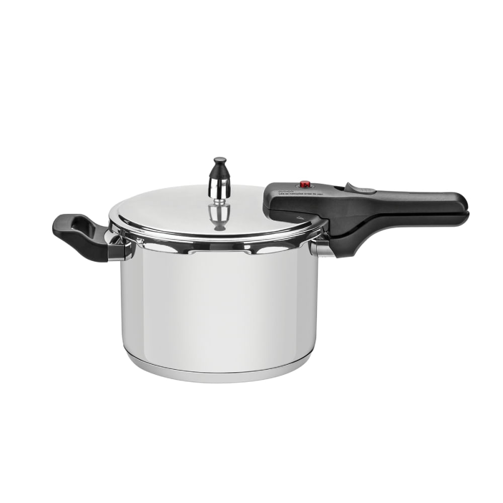 Olla a Presión Tramontina Brava en Acero Inox con Fondo Triple 22 cm 6L 62416220 Olla a Presión Tramontina Brava en Acero Inox con Fondo Triple 22 cm 6L 62416220