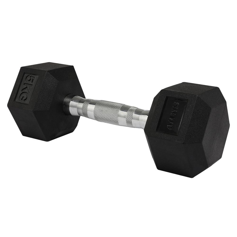 Mancuerna Atletis hexagonal PVC-Acero 5 kg