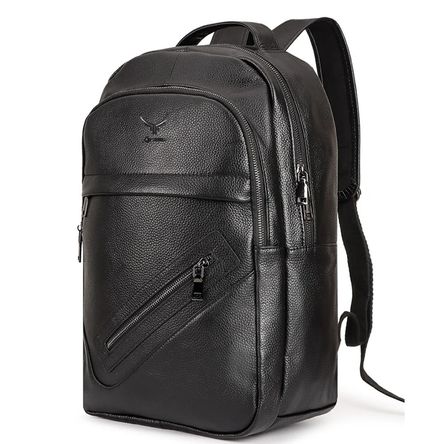 Mochila De Cuero Vacuno TESEO MH657 (Laptop 13,6