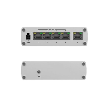 SWITCH TELTONIKA TSW100 5 PUERTOS RJ45 10/100/1000 MBPS 10 GBPS MONTAJE EN PARED P/N: TSW100