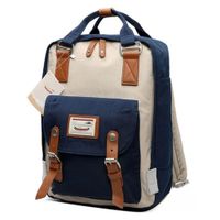 Mochila Doughnut Azul Oscuro y Marfil