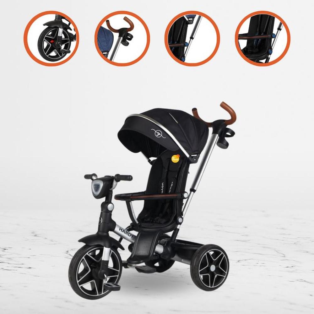 Triciclo Guiador Reversible 360° «HARDY» Black