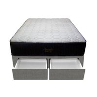 Cama Pocket Vip + 2 Cajones 1.5 Plz + 2 almohadas - Gris Oscuro