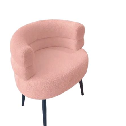 Silla Media Luna Cachemir de Cordero Rosado