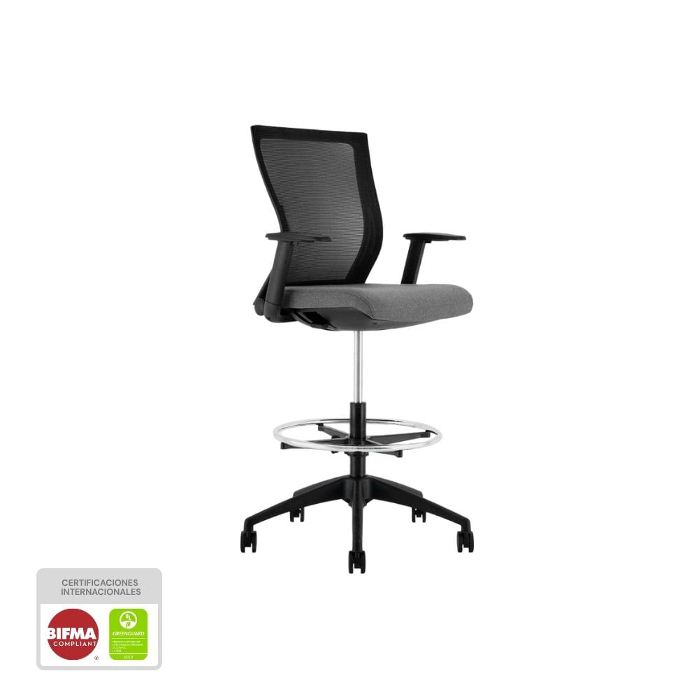 Silla De Oficina Ergonómica Nihmo 6 New Light Bar Negro