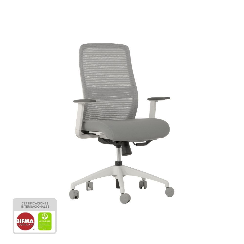 Silla De Oficina Ergonómica Giratoria Nihmo 3 New Operativa Blanco