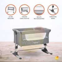 Cuna Colecho para Bebé «MADISON» Gris