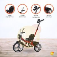 Triciclo Guiador para Niños «PAWSOON» Red