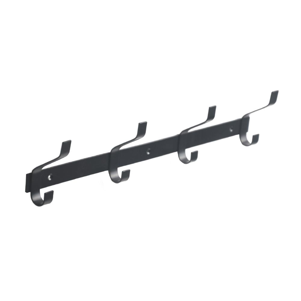Perchero de Pared Acceso 4 Ganchos Negro Ducasse