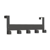 Perchero de Puerta 5 Ganchos Gris Ducasse