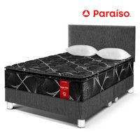 Dormitorio Super Star Negro Queen + Respaldo