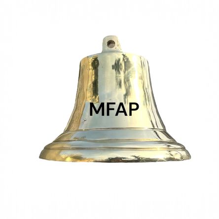 Campana en Bronce Fundido Poseidon+MFAP Bronceria y Antiguedades+20 cm CBFP20