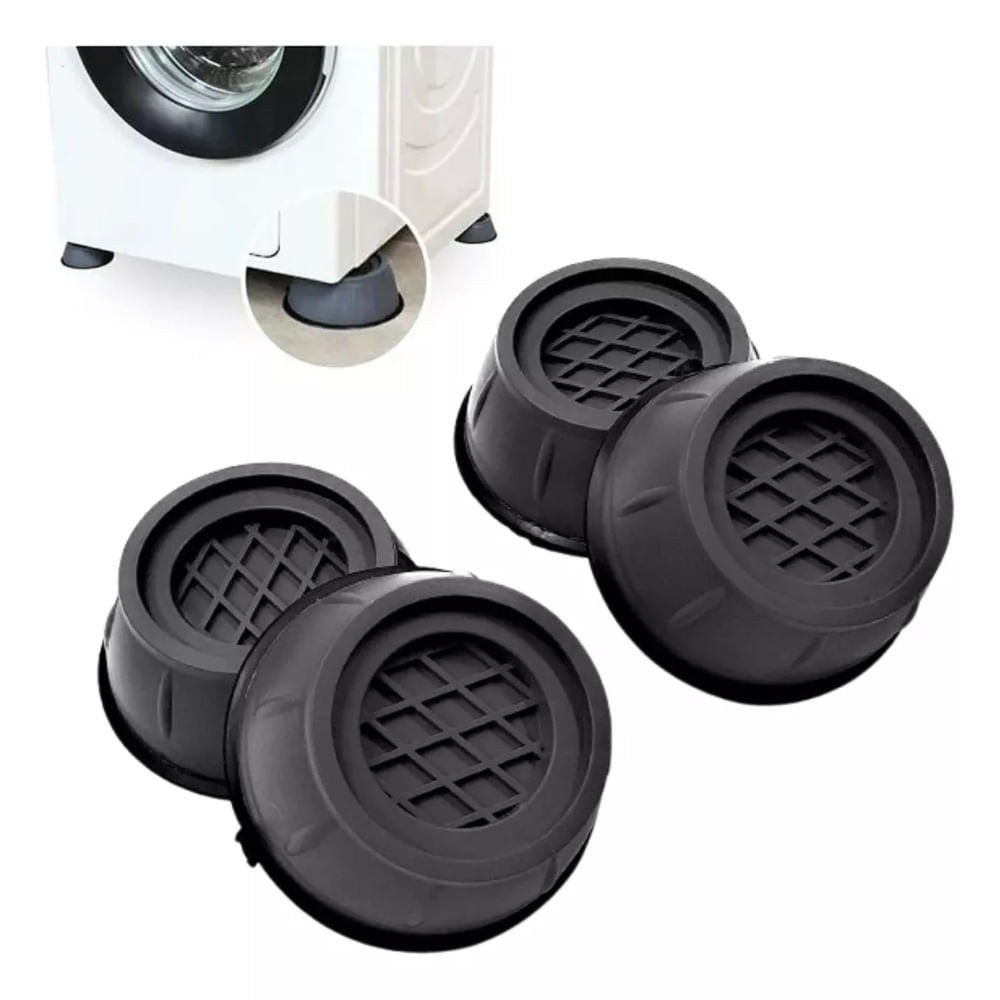 Almohadillas Antivibración Universales para Lavadoras, Secadoras Soporte Negro