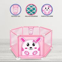 Corral Desarmable con Pelotas para Bebés «FENCE» Pink