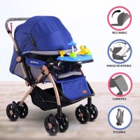 Coche Cuna para Bebé Musical «SUMMER» Blue