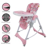 Silla de Comer Graduable LORI PINK
