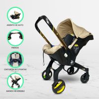 Coche Portabebés 2 en 1 para Bebés «DONNA GOLD» Beige