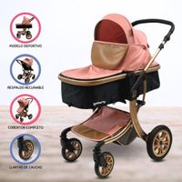 Coche Deportivo Moisés para Bebé «ALFA» Pink
