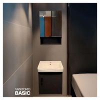 Vanitorio Minimalista Basic Marrón - Stone