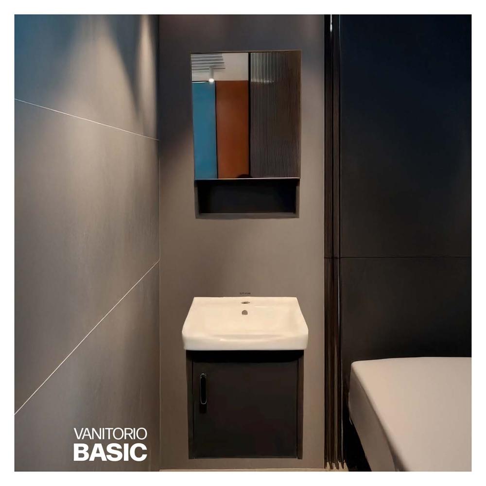 Vanitorio Minimalista Basic Marrón - Stone