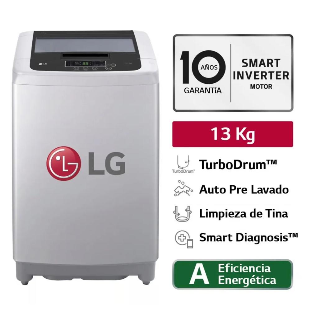 Lavadora LG Carga Superior 13 Kg WT13DPBK Gris