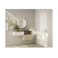 Recibidor Minimalista Forrest 1 cajon 1 puerta color Blanco/Manzano TU MESITA