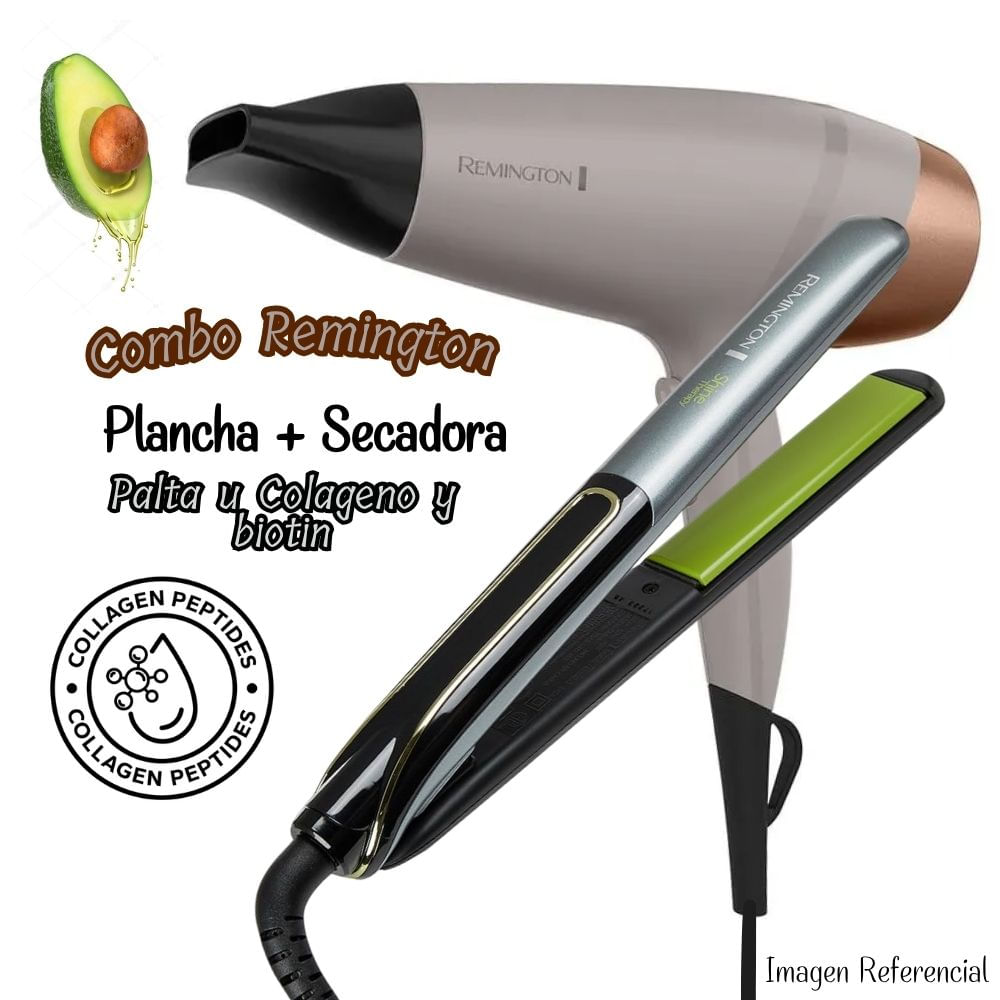 Combo Remington Plancha de Cabello S12A + Secadora De Cabello D26A