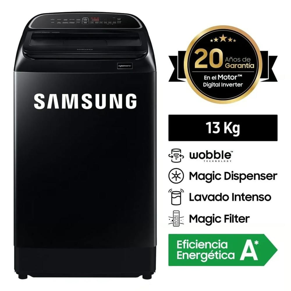 Lavadora SAMSUNG 13 Kg Eco Inverter WA13CG5441BVPE Negro
