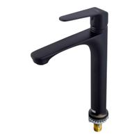 Llave Lavatorio Negro Mate Pesado Alfa