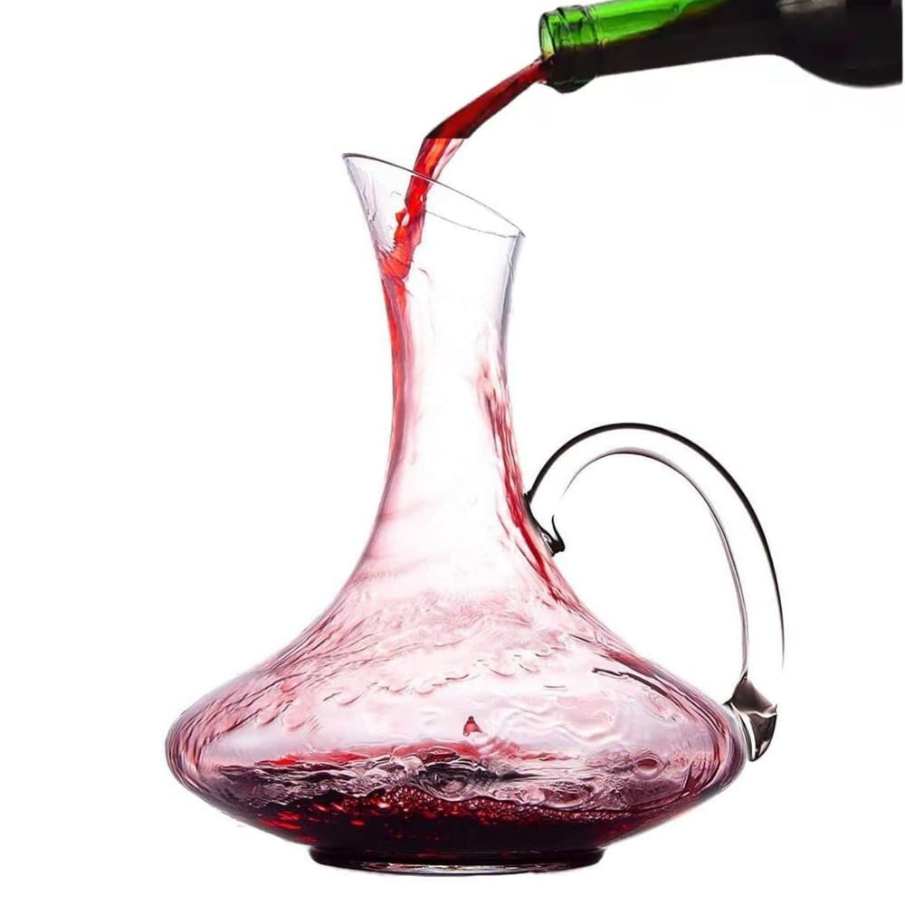 Decantador de Vino Elegante 1500ml, Jarra de Vidrio para Vino
