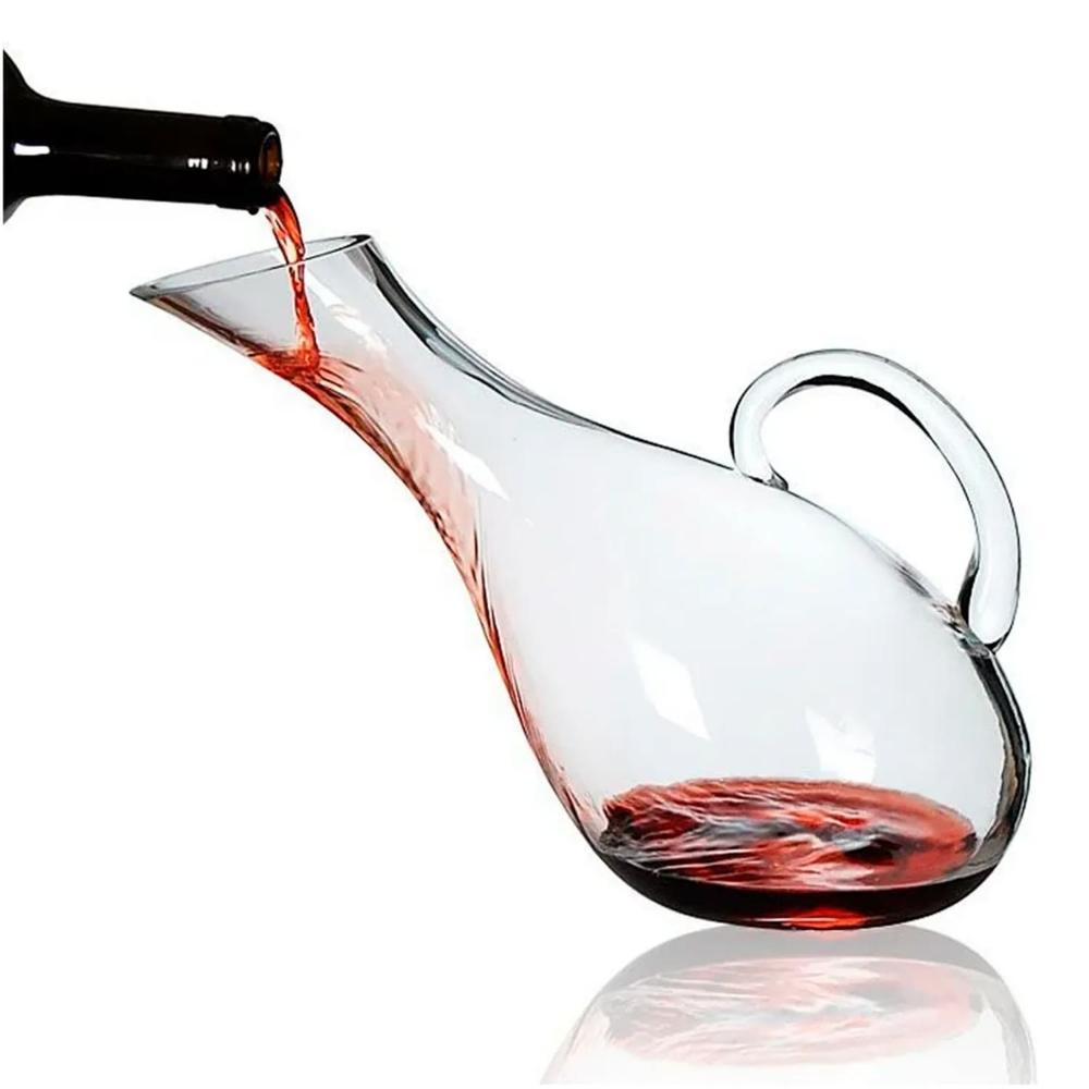 Decantador de Vino Inclinado Elegante 1L, Jarra de Decan para Vino