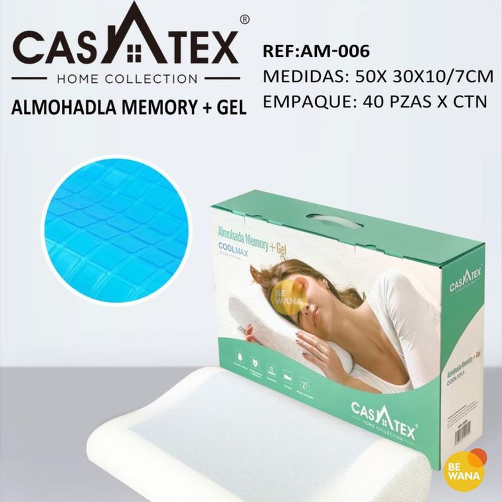 Almohada Ortopédica Viscoelástic MEMORY FOAM GELCOOLMAX 50cm x 30cm.