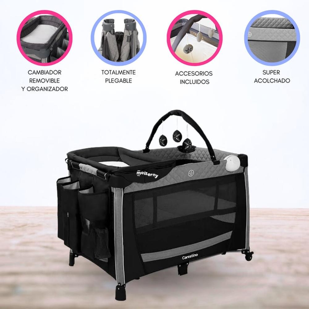 Cuna Corral Plegable «GENOVA» Black
