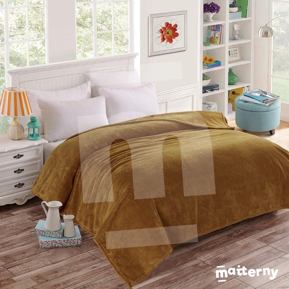 Manta Antialérgica Peluche CASATEX 2 PLAZAS Ocre