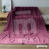 Manta Antialérgica Jacquard Alto Relieve Espiga QUEEN Lila