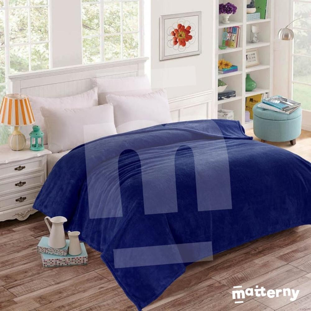 Manta Antialérgica Peluche CASATEX 2 PLAZAS Azul oscuro