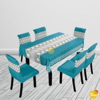 Mantel de Mesa y Fundas Para 6 Sillas de Tela 152 x 228cm