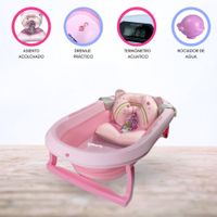 Bañera Plegable Con Termómetro «Aquatic» Pink