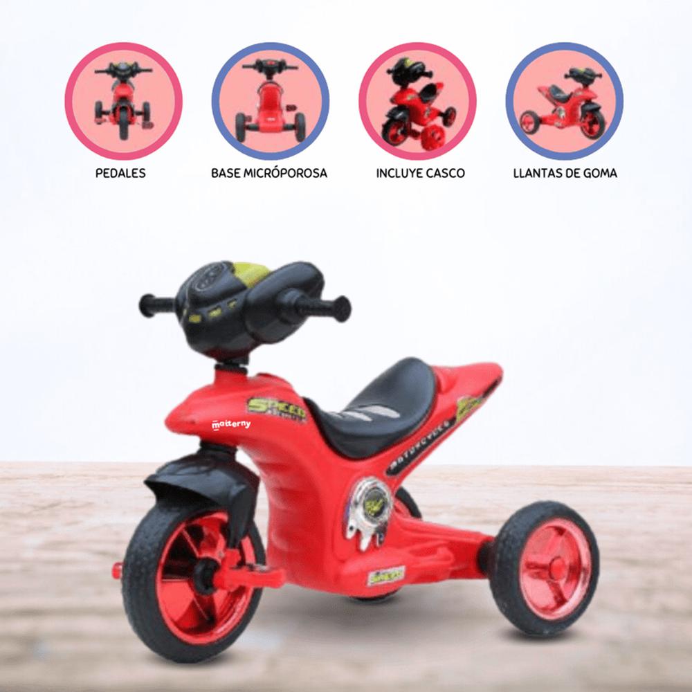 Moto a Pedal para Niño «CONFORTO» Red