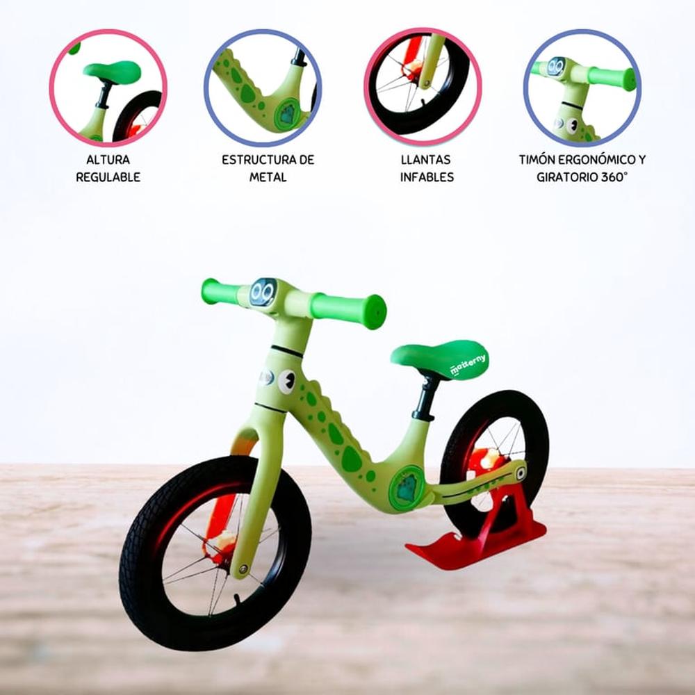 Bicicleta de Equilibrio »DINOSAURIO» Exclusive GREEN