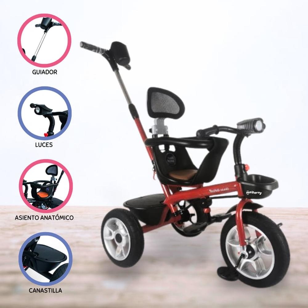 Triciclo Guiador DOUX BEBÉ «RUOTA» RED