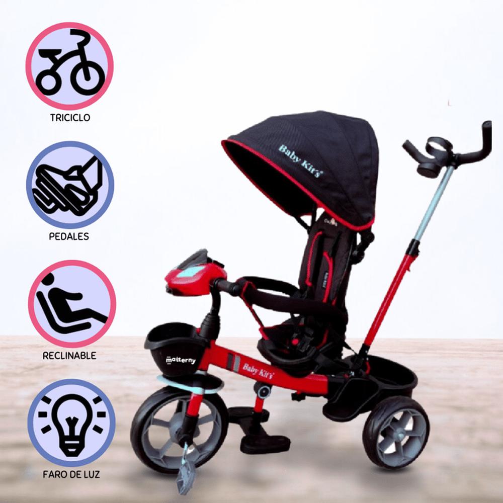 Triciclo Guiador para Niño »CHAMPION» Black Red