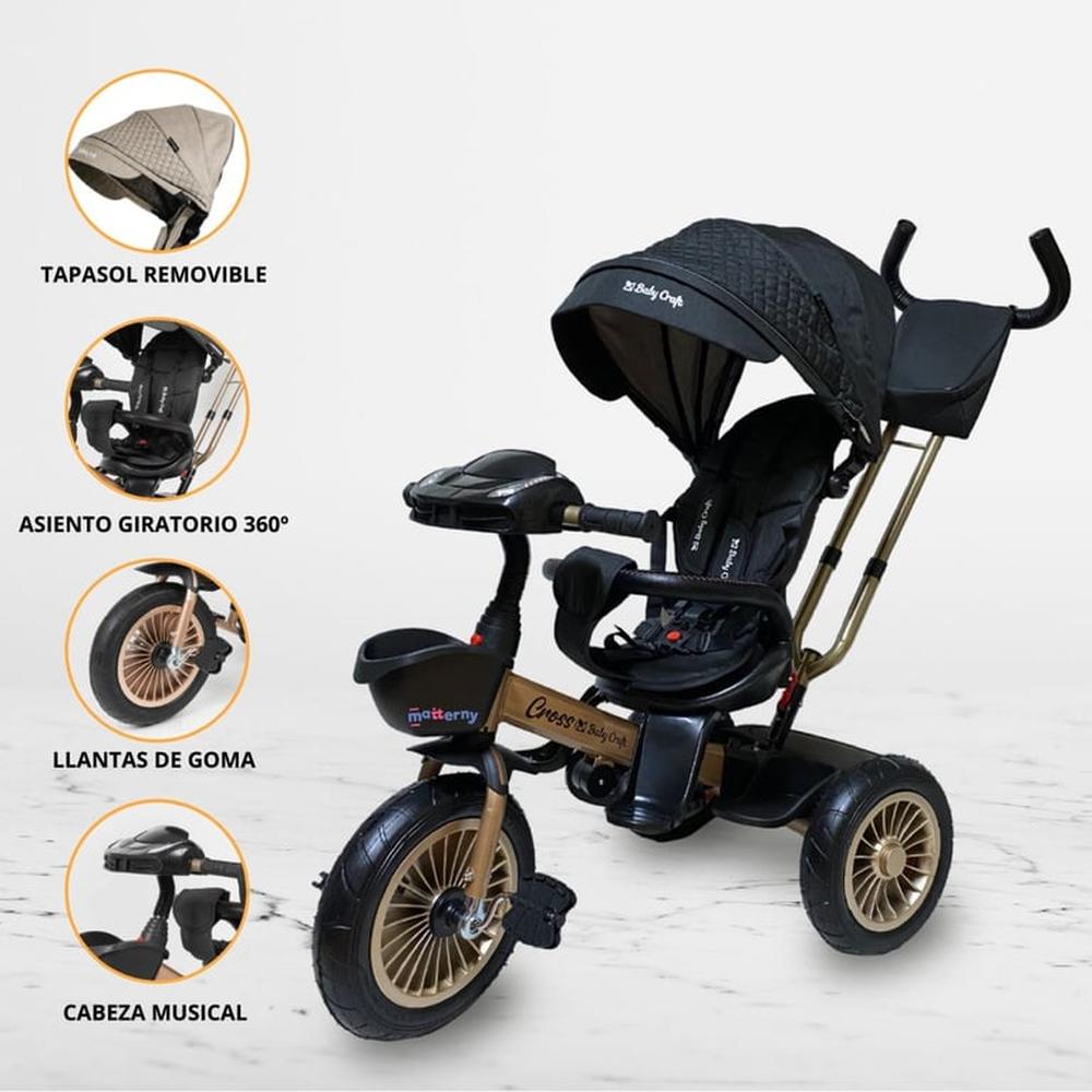 Triciclo Giratorio Voyage CROSS Black